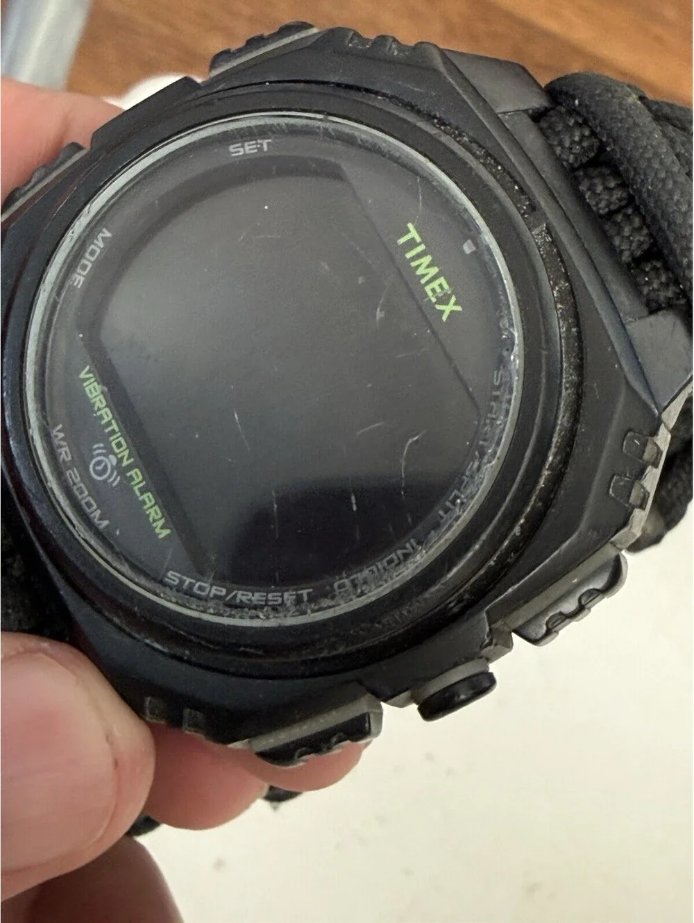 Timex Vibration Alarm Wr200m, Untested , Looks Ok